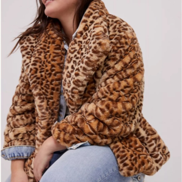 Anthropologie Leopard Faux Fur Jacket Size XS - Picture 4 of 7